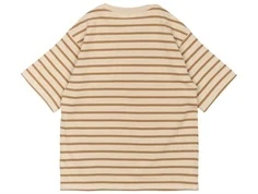 cremehvid og lysbrun stribet t-shirt fra The New TN6237 Indian tan
